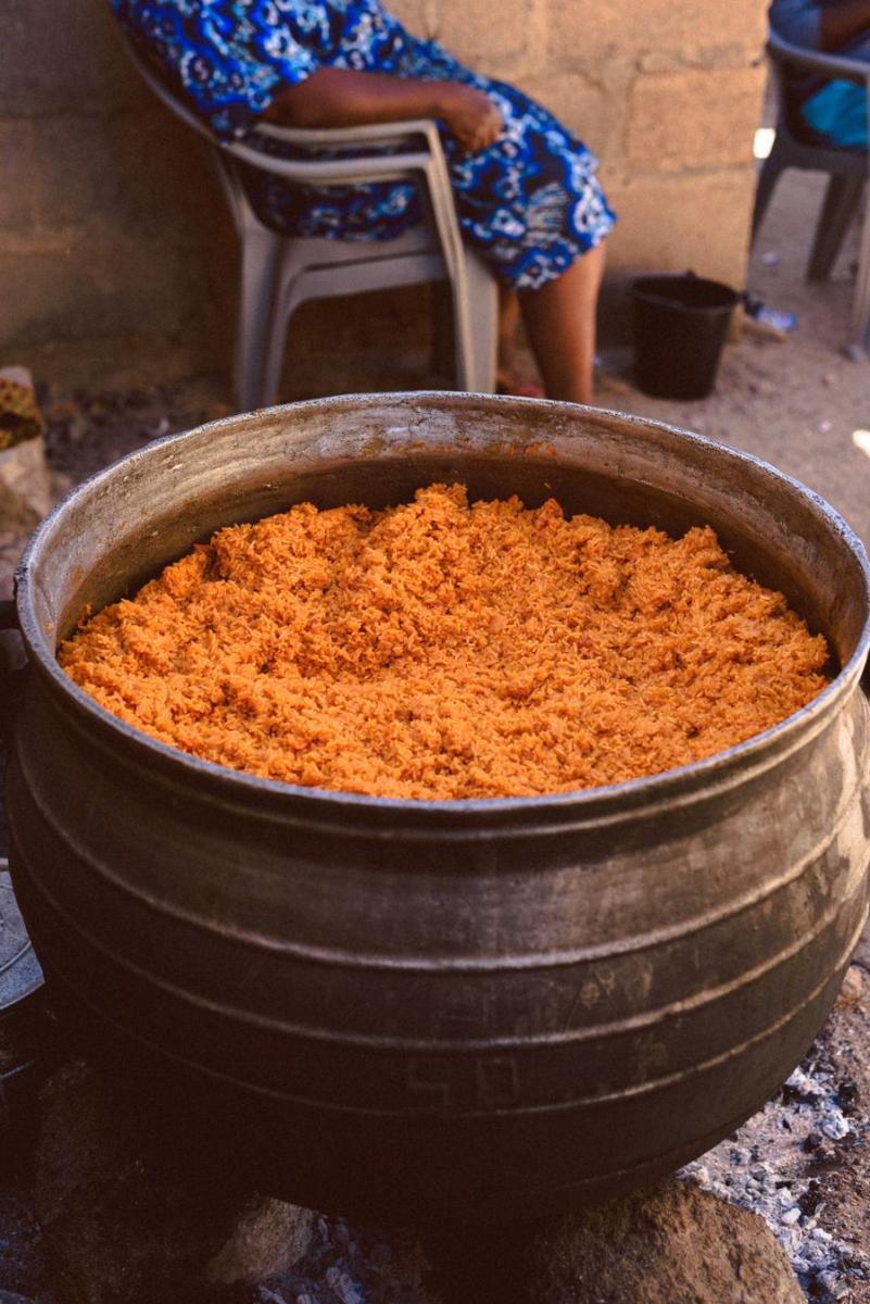 Jollof rice with chicken