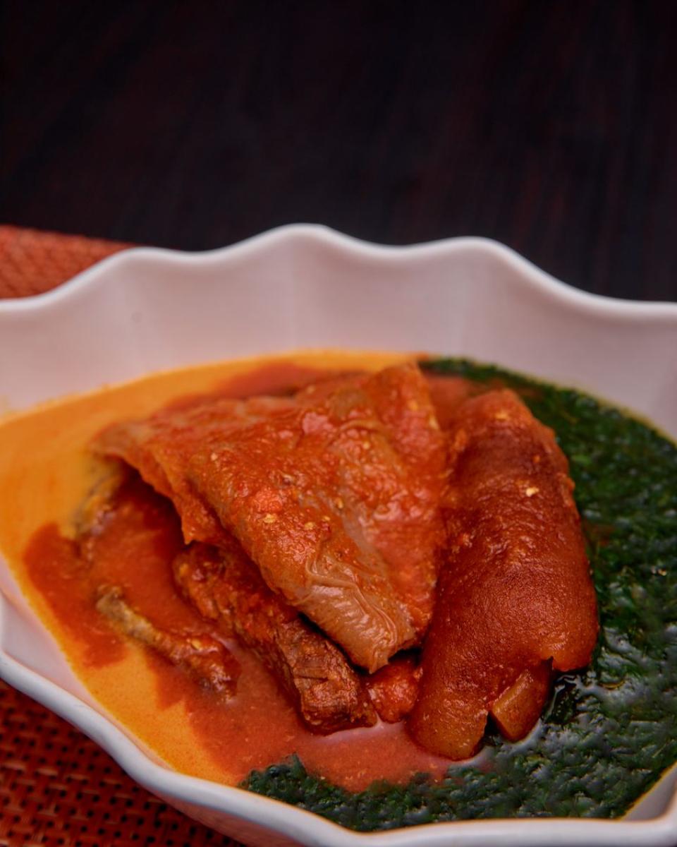 Egusi soup with fufu