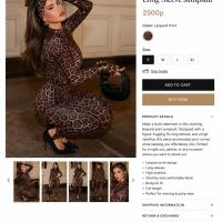 Leopard Print Sleeve 3pieces